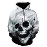 3D Skull Hættetrøjer Herre / kvinder Hoody Sweatshirts