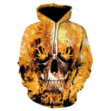 3D Skull Hættetrøjer Herre / kvinder Hoody Sweatshirts
