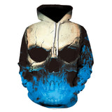 3D Skull Hættetrøjer Herre / kvinder Hoody Sweatshirts