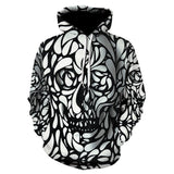 3D Skull Hættetrøjer Herre / kvinder Hoody Sweatshirts