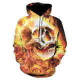 3D Skull Hættetrøjer Herre / kvinder Hoody Sweatshirts