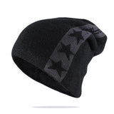 Mænds vinter hat New Fashion Strikkede sorte hatte