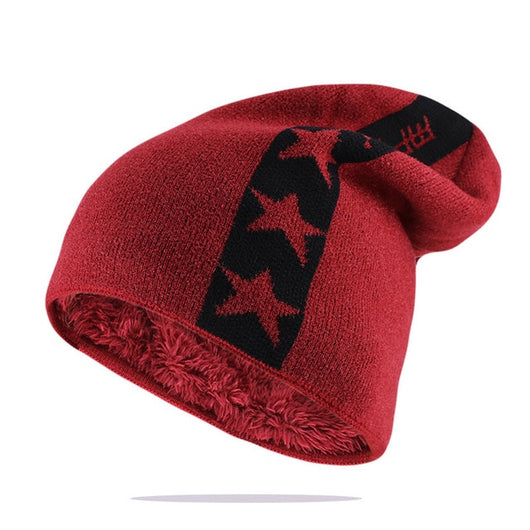 Mænds vinter hat New Fashion Strikkede sorte hatte
