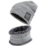 2-delt vinter beanie hat tørklæde sæt varmt